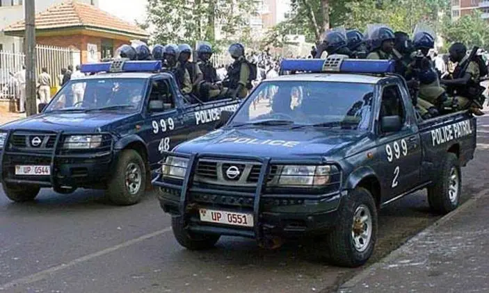 Uganda's police patrol